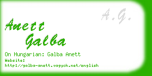 anett galba business card